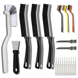 20-Piece All-in-One Crevice Cleaning Brush Set - Multifunctional Kit with Precision Brushes, Scraper & Showerhead Cleaners for Home, Car, Office & Hard-to-Reach Areas