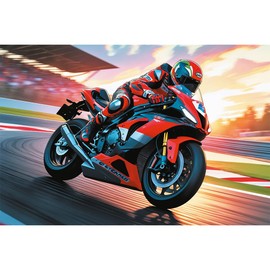 Trefl - Fast Motorcycle - Puzzle 100 Pieces - Puzzle with Vehicles, Creative Entertainment, Fun for Children from 5 Years