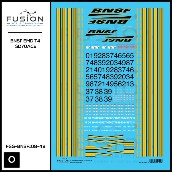 Fusion Scale Graphics O Scale BNSF Railway EMD Tier 4