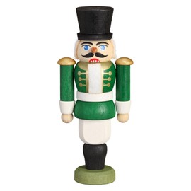 Seiffener Volkskunst Nutcracker Hussar 9 cm (Green)