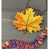 Fall Leaf, Orange and Yellow, Autumn, Maple Tree, Embroidered, Iron