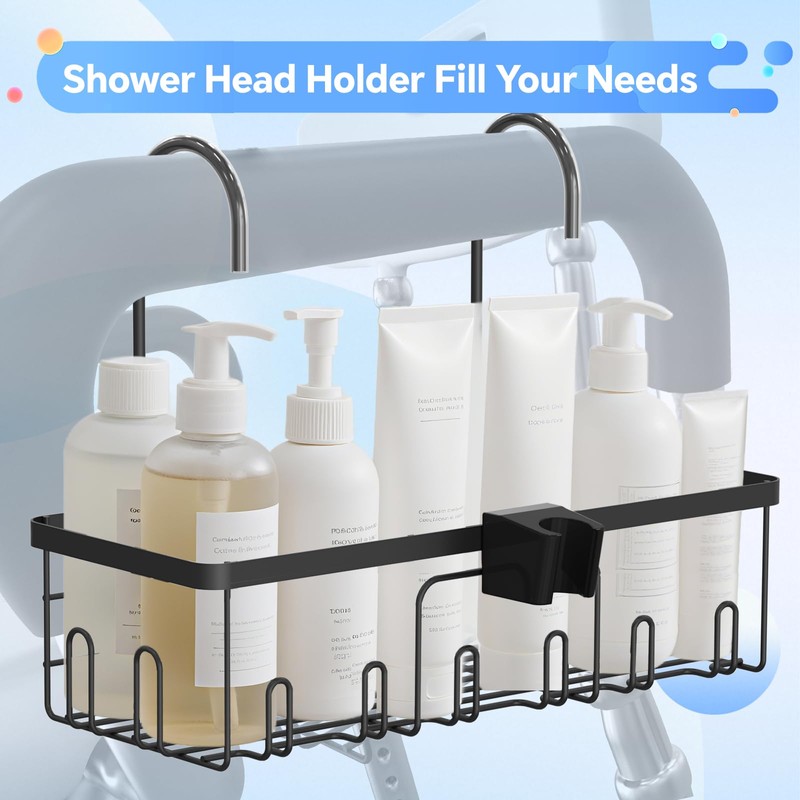 Codonen Shower Caddy Hanging, Showers Organizer Rack with Hooks for