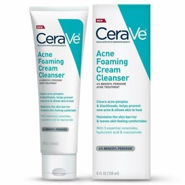 Cerave Acne Foaming Cream Cleanser with 4% Benzoyl Peroxide 5 Oz
