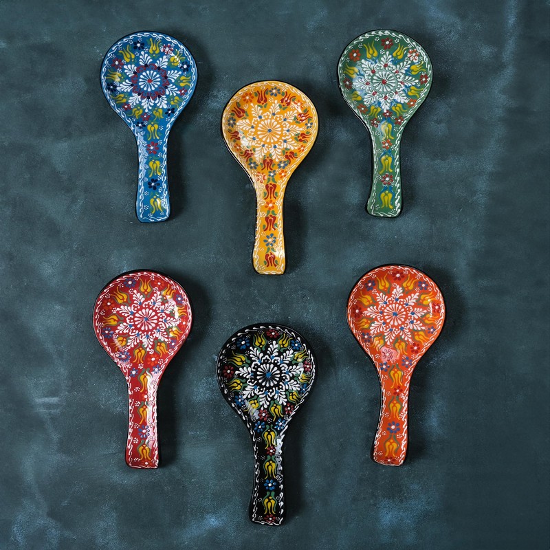 BCS Spoon Rest Set of 2 - Ceramic Spoon Holder