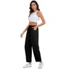 Kissonic Womens Barrel Leg Sweatpants Elastic Waist Drawstring Wide Leg