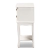 Baxton Studio Nightstands, White/Brass