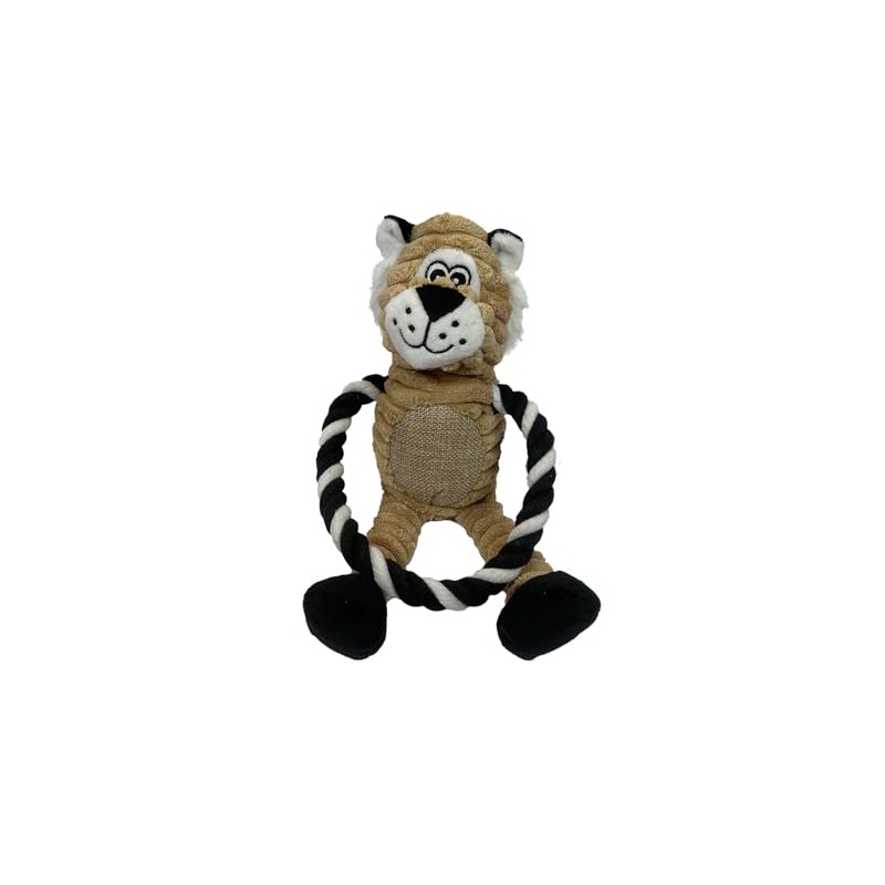 FSGPets Soft Plush Squeaky Lion Dog Toy, Interactive Puppy Training,