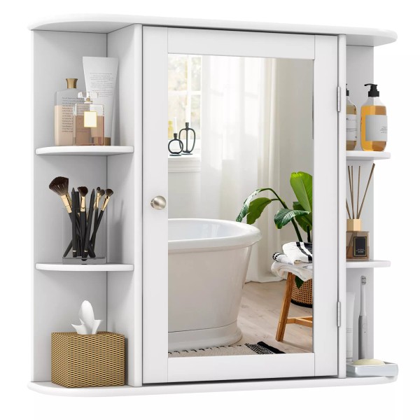 Unbrand Bathroom White finish Multipurpose Mount Wall Surface Storage Cabinet