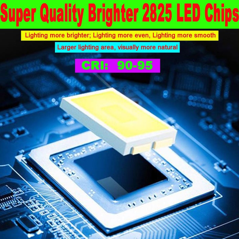 HAASHADA LED Strip Lights, DC12V 5m/16.4ft Dimmable 2835 LED Lights