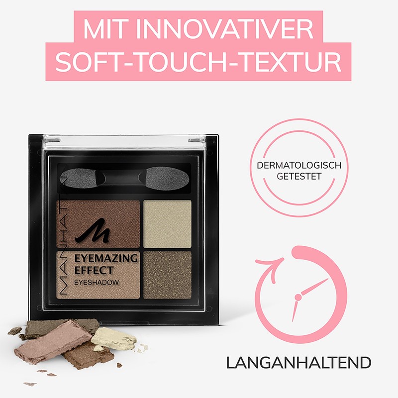 Manhattan Eyemazing Effect Eyeshadow - Makeup Palette of Four Shimmering