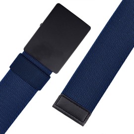 Sportmusies Fully Adjustable Elastic Stretch Belt for Men Nylon Belts with Flip-Top Buckle