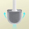 Veraly Cepillo Limpieza Inodoro Flexible Silicona Inodoro Wc Baño F