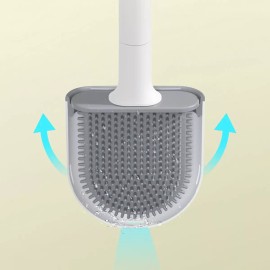 Veraly Cepillo Limpieza Inodoro Flexible Silicona Inodoro Wc Baño F