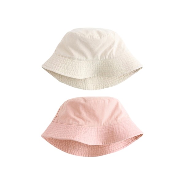 NEXT Fishing Hats 2 Pack, Ecru/Pink