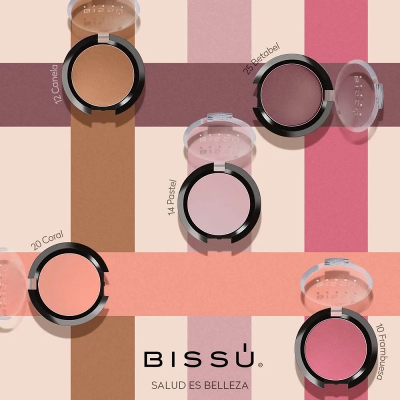 Rubor En Polvo Marca Bissu Tono 13 Rosa Palo 13