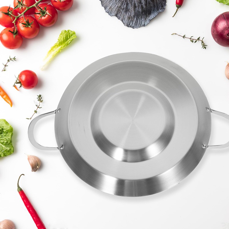 BESTonZON Concord Stainless Steel Comal Frying Bowl Cookware (19.6"), Mexican