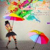 Silkfly 24 Pcs Rainbow Umbrella Bulk Compact Portable Tri Fold