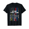 AMERICAN Flag Thin Line Police Fire Military Nurse Responder T-Shirt