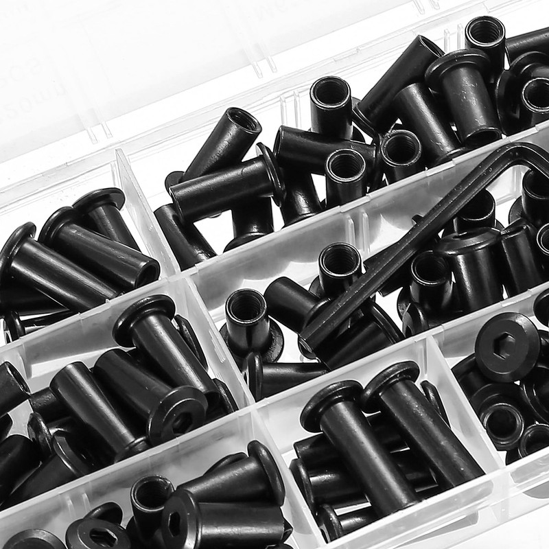 100 Pcs M6 Nuts, Hex Socket Screw Rivet Insert Nuts,