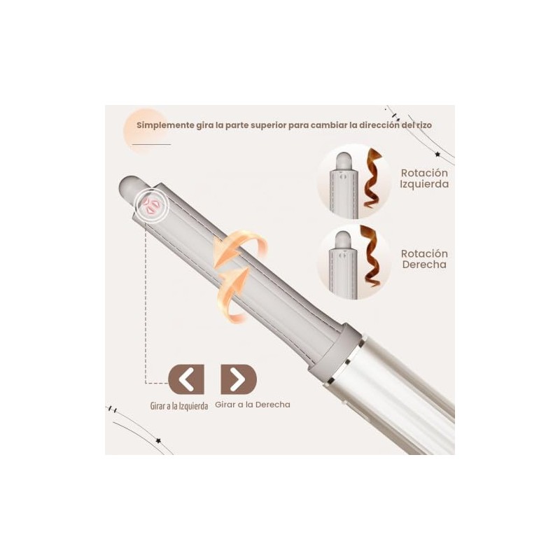 Accesorio rizador de pelo largo de 1,2 pulgadas compatible con