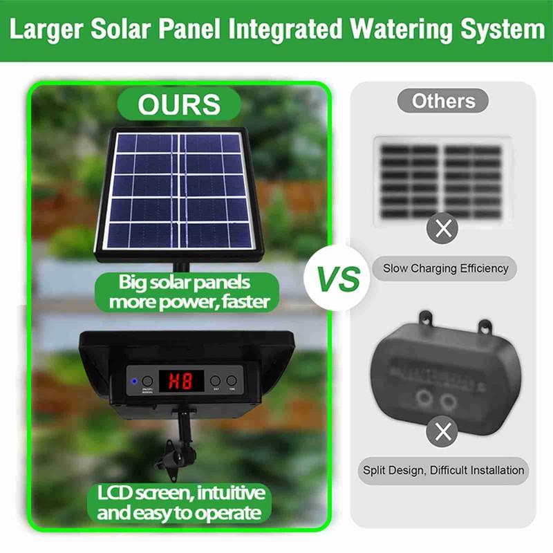 Solar Automatic Watering System IP67 Water Resistant Solar Automatic Drip