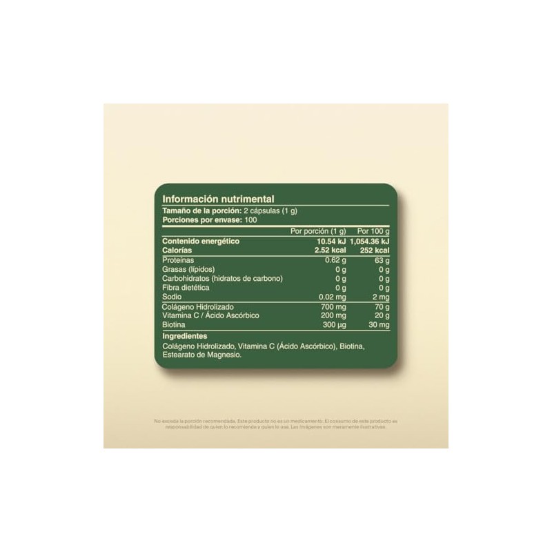 Vital Botanics Biotina Pura Colágeno Hidrolizado Vitamina 200 Cápsulas 500