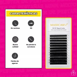 Masscaku Blister Masscaku Prearmado Volumen 5d W Shape 8-15mm Mix