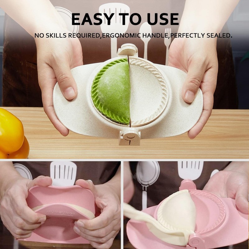 MUMSUNG Empanadas Press Maker Mold Set,4-inch Dumpling Maker With Dough