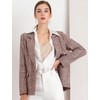 Allegra K Women's Notched Lapel One Button Boyfriend Blazer Suit