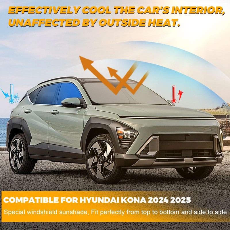 Sunshade for Car Windshield Fit Hyundai Kona 2024 2025 Windshield