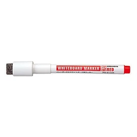 Kokuyo PM-B100R Dry Erase Markers with Eraser and Magnet, Extra Fine Point, Red, Set of 3