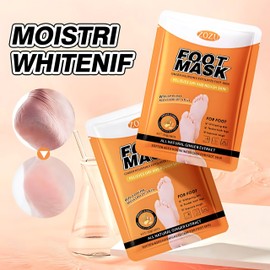 Ginger Extract Foot Mask, Hydrating, Rejuvenating & Exfoliating, 6 Pieces