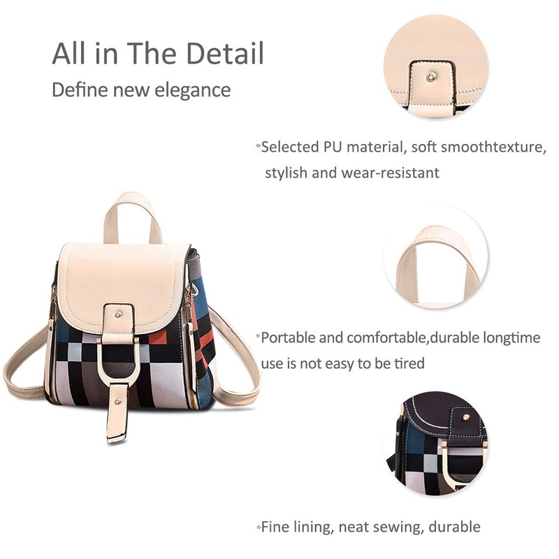 NICOLE&DORIS Womens Backpack Small Backpack Crossbody Bag Handbags Backpack for