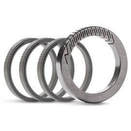 TIKIDESIGN Titanium Carabiner Keyring, Round Keychain, Small Carabiner Hook for Organizing Keys and EDC Mini Tools