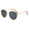 Classic Round Lens Metal Retro Sunglasses RFT7001 (Gold Frame Silver