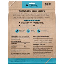 Vital Essentials Freeze-Dried Raw Beef Crunchy Mini Nibs | Complete Meal or Mixer Dog Food | 25 oz