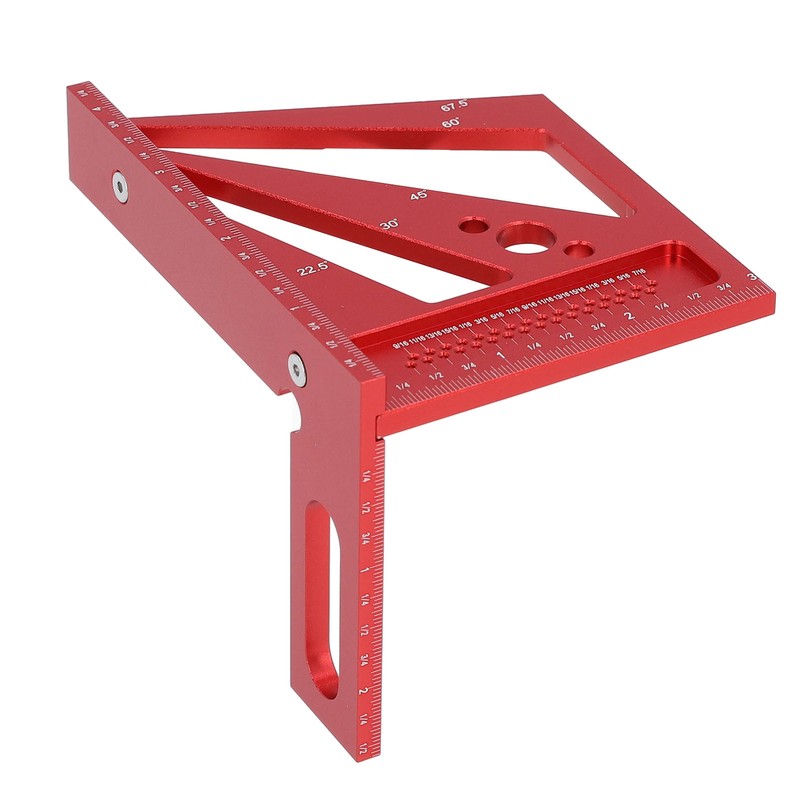 Woodworking Ruler Multifunctional Angle Measuring Ruler Aluminum Alloy Square Tool