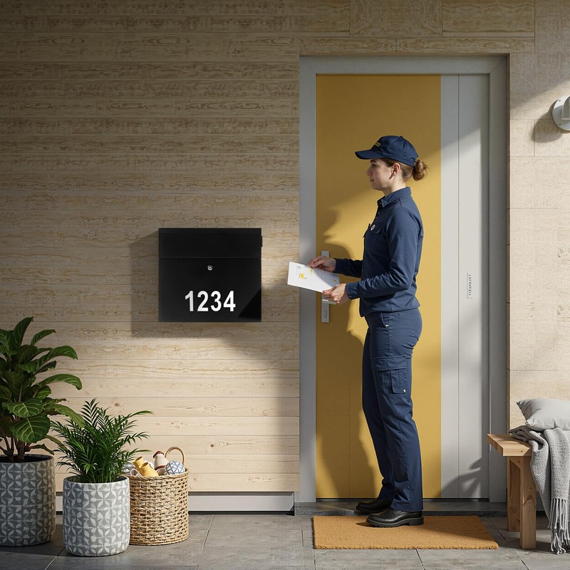 Yaocom Wall Mount Mailboxes for Outside Locking Security Mail Box