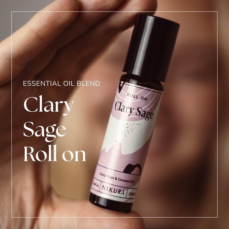 Nikura Clary Sage Roll On Essential Oil Blend - 10ml