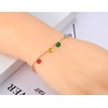 lokaerlry Titanium Stainless Steel Chain & Link Bracelets Colorful CZ