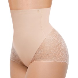 SHAPELLX Tummy ControL Panties for Women Faja Body Shaper Invisible Waist Cincher Shapewear Briefs Plus Size Beige 3XL