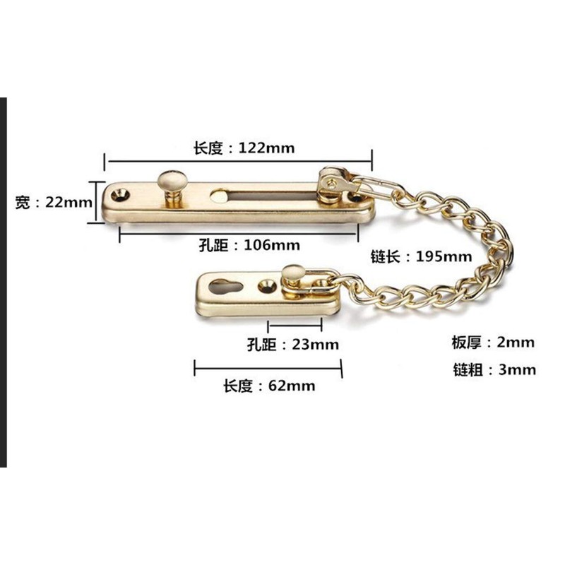 304 Stainless Steel cast Steel Door Safety Chain Protective Cover,