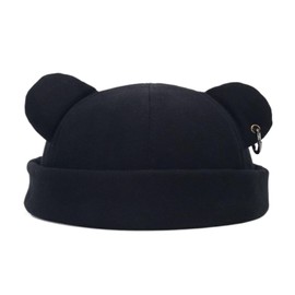 FANPOI Winter Beanie Hats for Women Men Warm Thickened Cap Unisex Street Fashion Bear Ear Hip Hop Street Fashion (Black,Standard)
