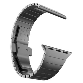 MaKTech Metal WristbandStainless Steel Link Bracelet Band Compatible with Apple iWatch Series 10/9/Ultra 2/SE/8/7[2024] (42mm/41mm/40mm,Space Gray)