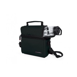 IRIS Airtight Optimal Lunch Bag with 2 Containers and Bottle, Fabric and Polyester, black, 21 x 12 x 23 cm