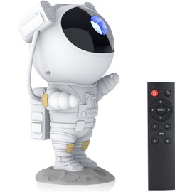 Astronaut Galaxy Projector Night Light,Star Projector Galaxy Light with Nebula,Starry Ceiling LED Lamp Space Buddy Projector with Timer and Remote for Bedroom,Kids Room Decor, Birthdays Gift(White)