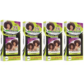 Value Pack 4Pack! Janet Collection 2X AFRO KINKY BULK 24” – Premium Synthetic for Braiding Hair for Crochet, Twist, Afro Puff & Natural Styles (Color #4)