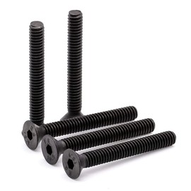Glvaner 1/4-20 x 1-3/4 inch Flat Head Socket Cap Screws Bolts 20 pcs 10.9 Grade Alloy Steel Black Oxide Finish Full Thread