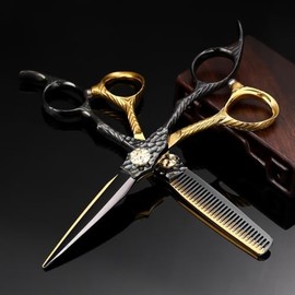 Hair Cutting Scissors, 6 Inch Professional Scissors Set Hairdresser Professional Hairdressing Scissors Cut Hair Accessories Thinning Barber Tool