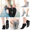 Pilates Socks for Women, Cushioned Ankle Grippy Non Slip Socks